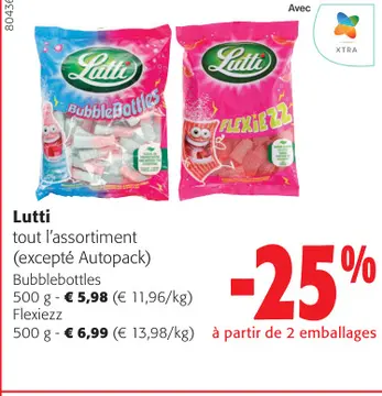 Offre: Lutti tout l'assortiment