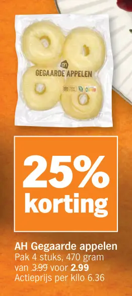 Promotie: Gegaarde appelen