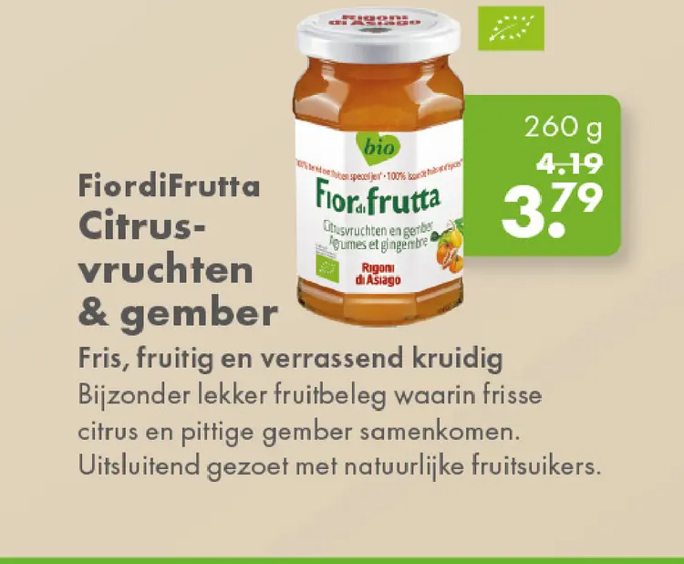 Aanbieding: FiordiFrutta Citrusvruchten & gember
