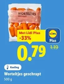Aanbieding: Worteltjes geschrapt