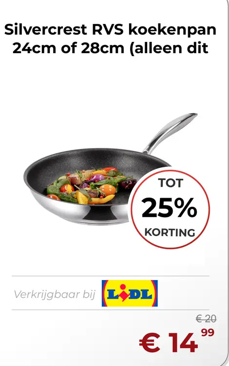 Aanbieding: RVS koekenpan