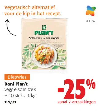 Aanbieding: Boni Plan't veggie schnitzels