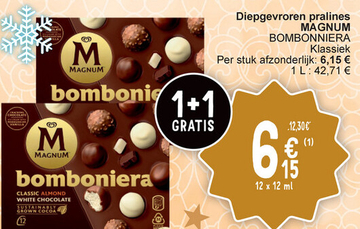 Aanbieding: Diepgevroren pralines MAGNUM BOMBONNIERA