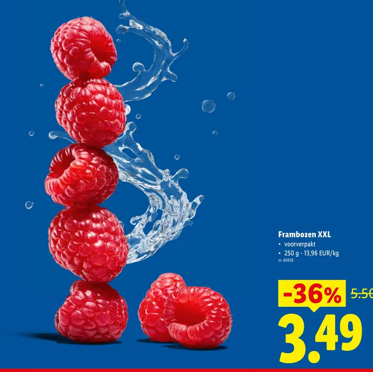 Promotie: Frambozen XXL