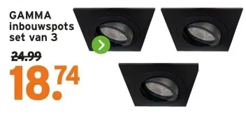 Aanbieding: GAMMA inbouwspots