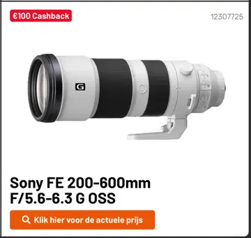Aanbieding: Sony FE 200-600mm F/5.6-6.3 G OSS