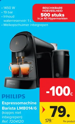 Promotie: Espressomachine Barista LM8014/6