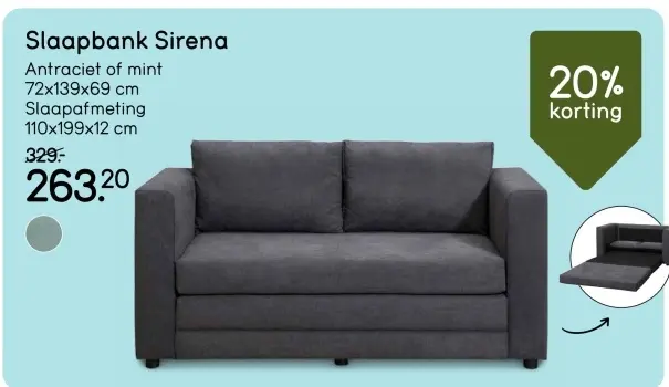 Aanbieding: Slaapbank Sirena