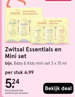 Aanbieding: Zwitsal Essentials en Mini set