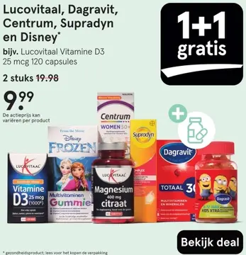 Aanbieding: Lucovitaal, Dagravit, Centrum, Supradyn en Disney