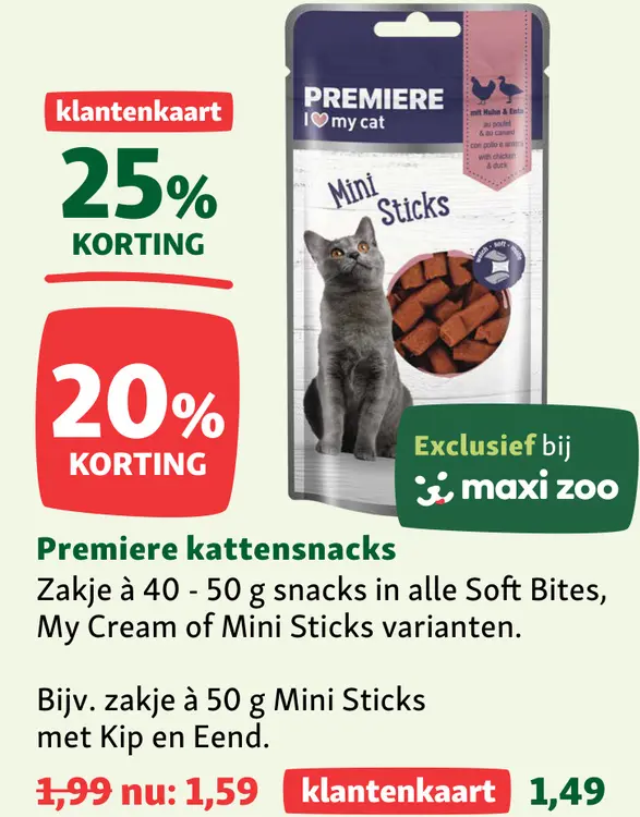 Aanbieding: Premiere kattensnacks