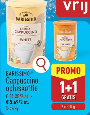 Promotie: BARISSIMO Cappuccino-oploskoffie