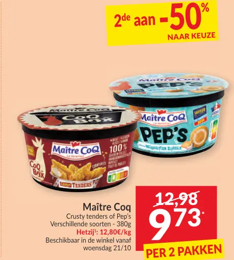 Promotie: Crusty tenders of Pep's