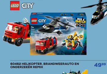 Aanbieding: 60462 HELIKOPTER, BRANDWEERAUTO EN ONDERZEEËR