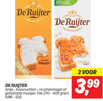 Aanbieding: DE RUIJTER Anijs-, bosvruchten-, vruchtenhagel