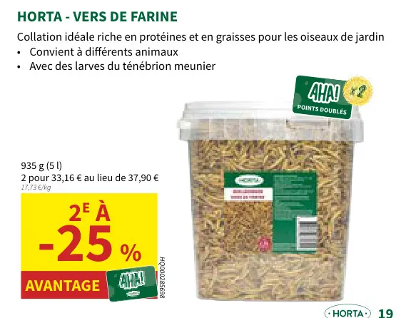 Offre: Vers de farine