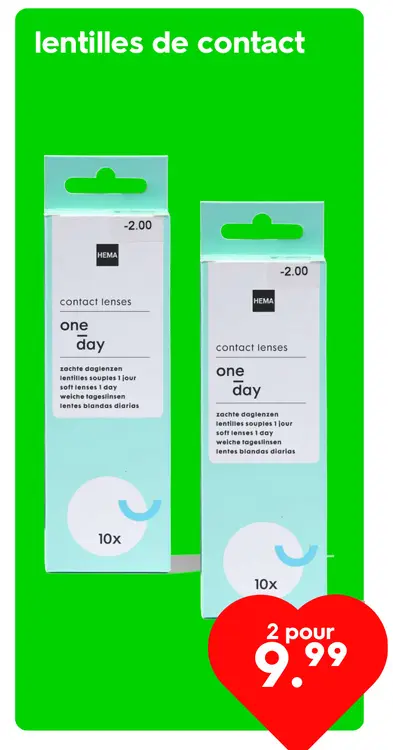 Offre: lentilles de contact