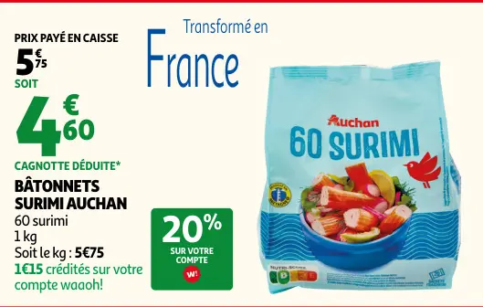 Promotie: Bâtonnets surimi