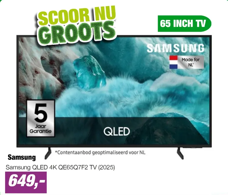 Aanbieding: Samsung QLED 4K QE65Q7F2 TV (2025)