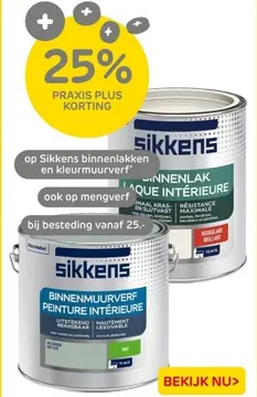 Aanbieding: Sikkens binnenlakken en kleurmuurverf