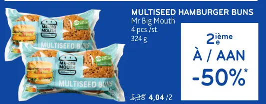 Offre: Multiseed hamburger buns