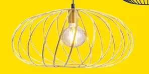 Aanbieding: Hanglamp Pamplona E27 - goudkleur - 25xØ45,5 cm