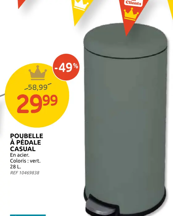 Offre: Poubelle à pédale casual