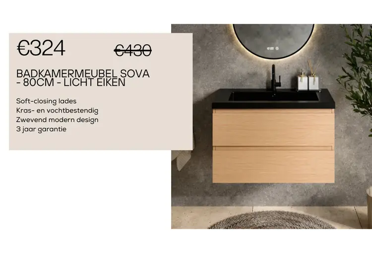 Promotie: Badkamermeubel sova