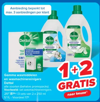 Aanbieding: Gamma wasmiddelen en wasmachinereinigers