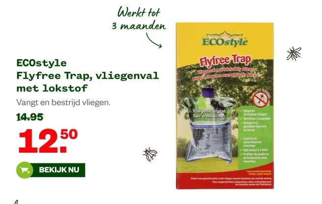 Aanbieding: Flyfree Trap, vliegenval met lokstof