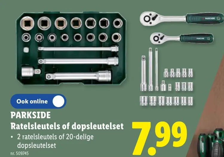 Promotie: Ratelsleutels of dopsleutelset