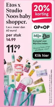 Aanbieding: Etos x Studio Noos baby shopper