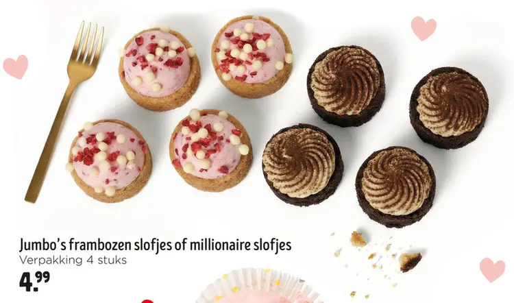 Aanbieding: frambozen slofjes of millionaire slofjes