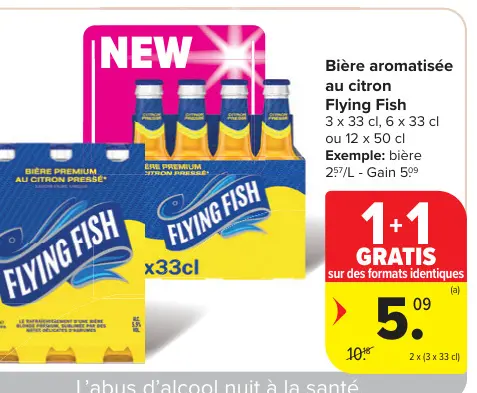 Offre: Bière aromatisée au citron Flying Fish