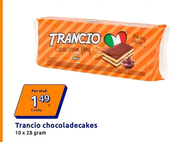 Promotie: Trancio chocoladecakes
