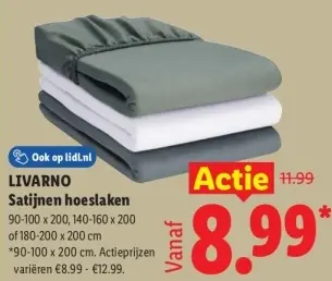Aanbieding: Satijnen hoeslaken