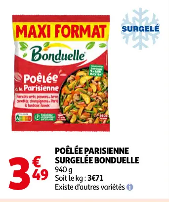 Promotie: Poêlée parisienne surgelée