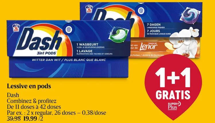 Offre: Lessive en pods