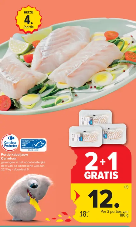 Promotie: Portie kabeljauw