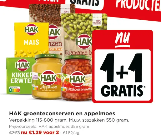 Promotie: Groenteconserven en appelmoes