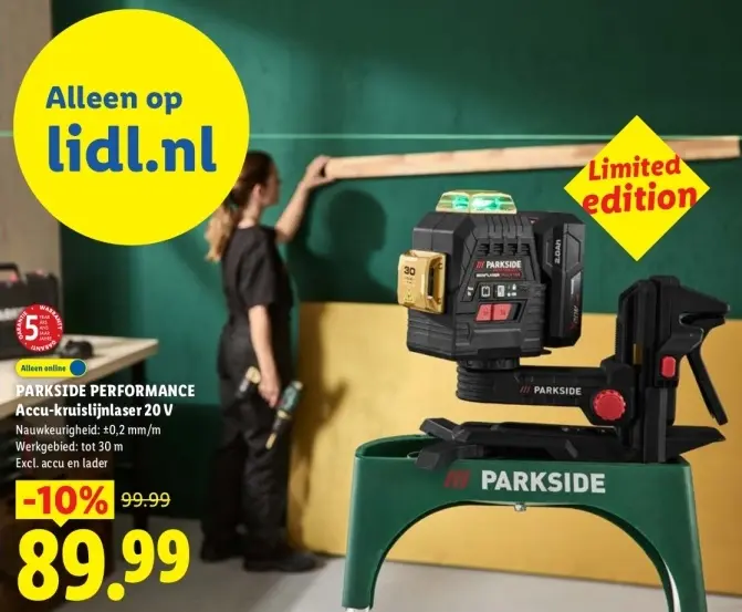 Aanbieding: Accu-kruislijnlaser 20 V