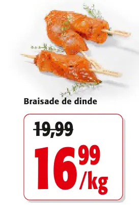 Offre: Braisade de dinde