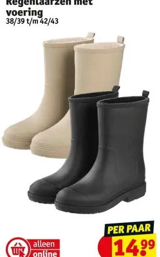 Promotie: Regenlaarzen met voering