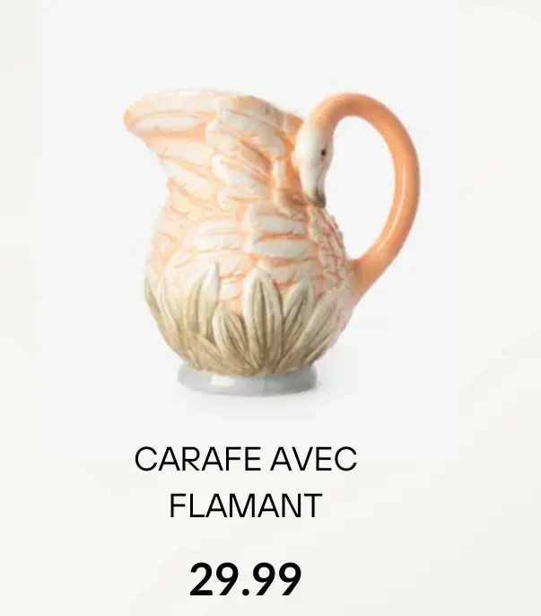 Offre: Carafe avec flamant