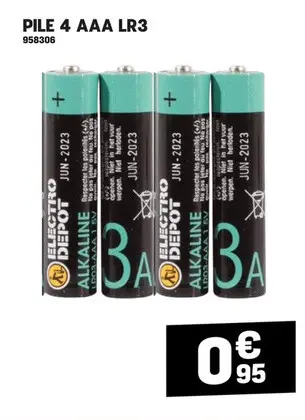 Offre: Pile 4 aaa lr3
