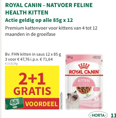 Promotie: Natvoer feline health kitten