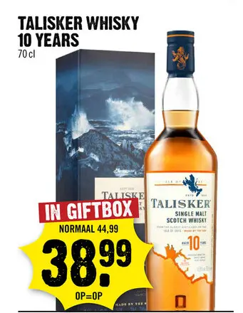 Aanbieding: Talisker Single Malt 10 Years Whisky 70 cl