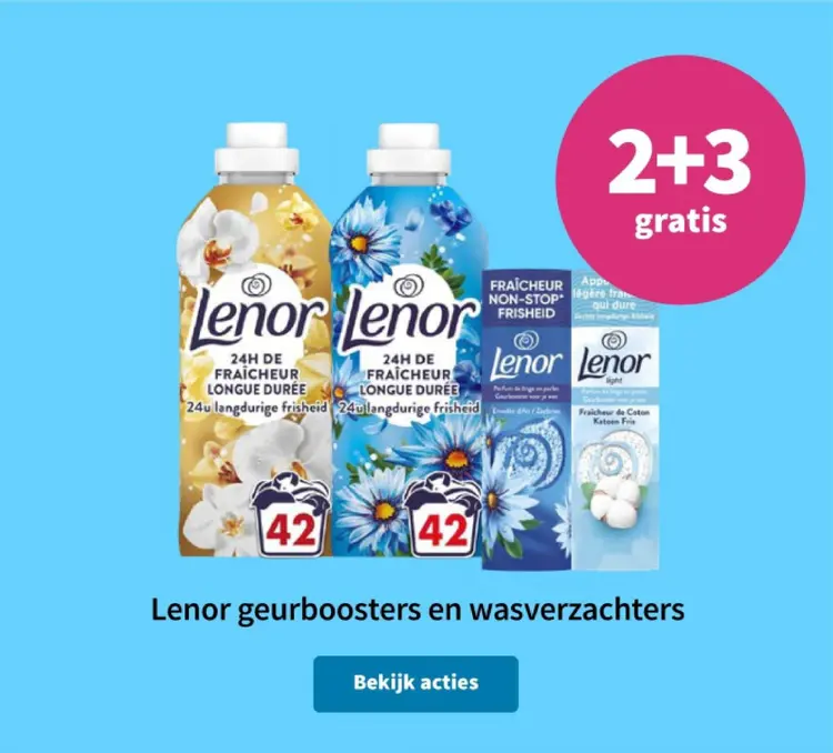 Aanbieding: Lenor geurboosters en wasverzachters