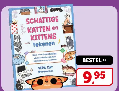 Promotie: Schattige katten en kittens tekenen