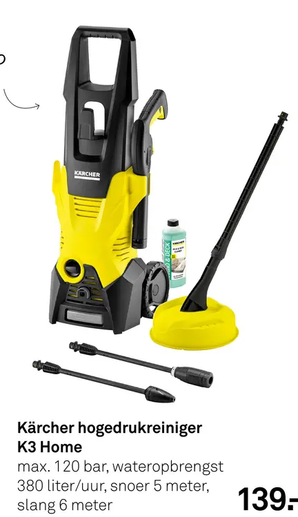 Aanbieding: Kärcher hogedrukreiniger K3 Home